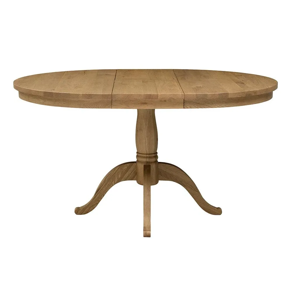 Elkstone Mellow Oak Round Extending Dining Table - Oak