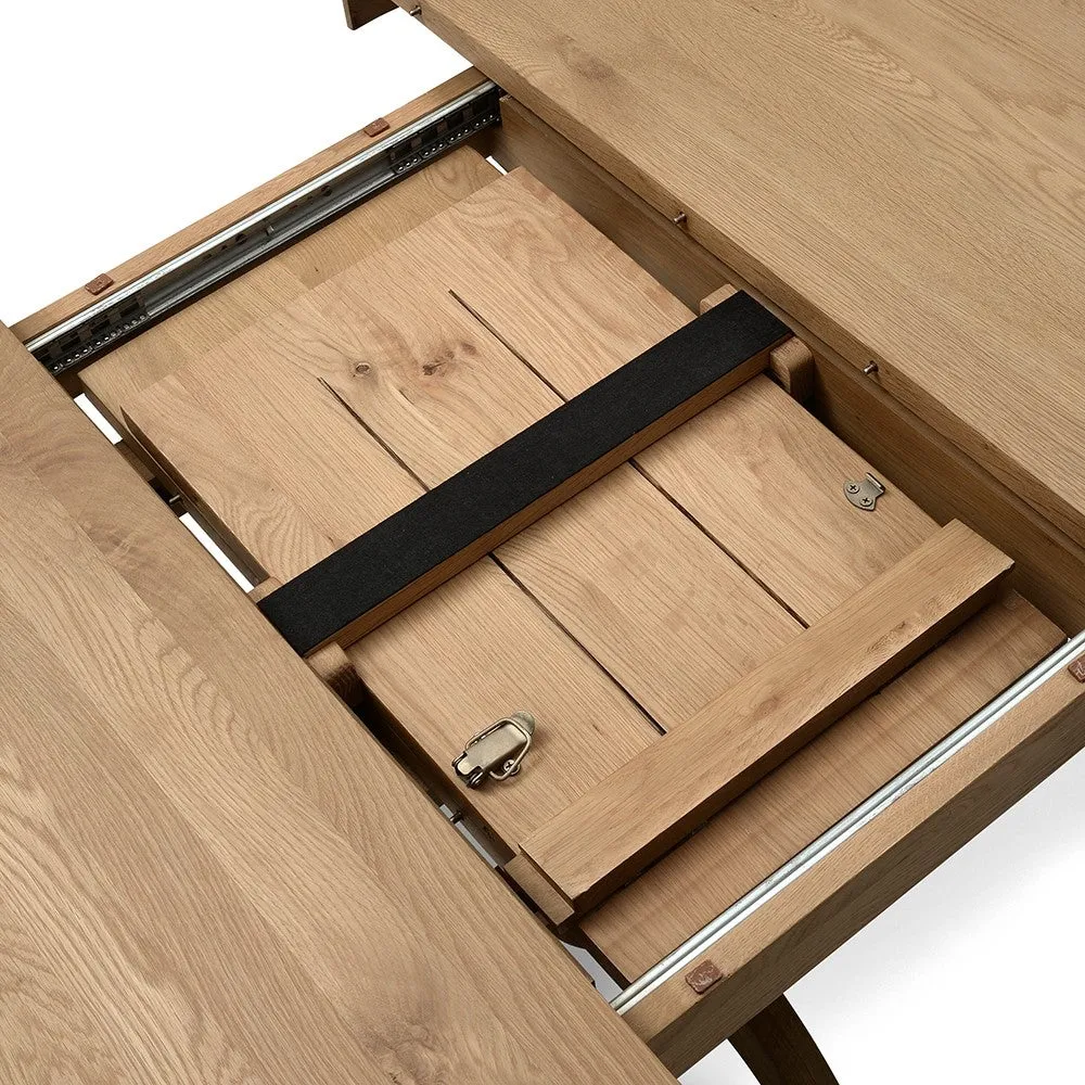 Elkstone Mellow Oak Round Extending Dining Table - Oak