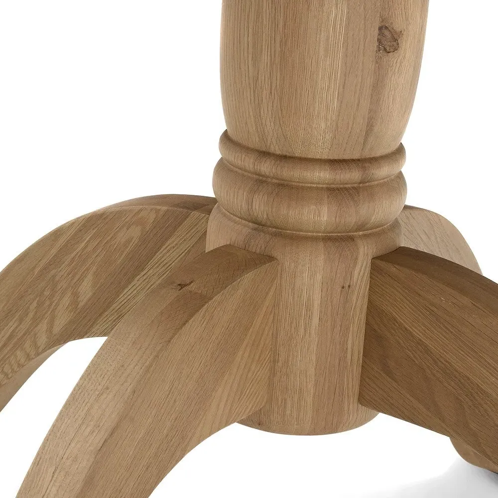Elkstone Mellow Oak Round Extending Dining Table - Oak
