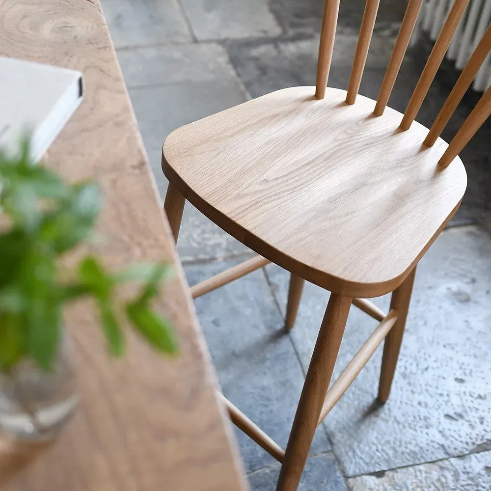 Elkstone Mellow Oak Spindleback Bar Stool