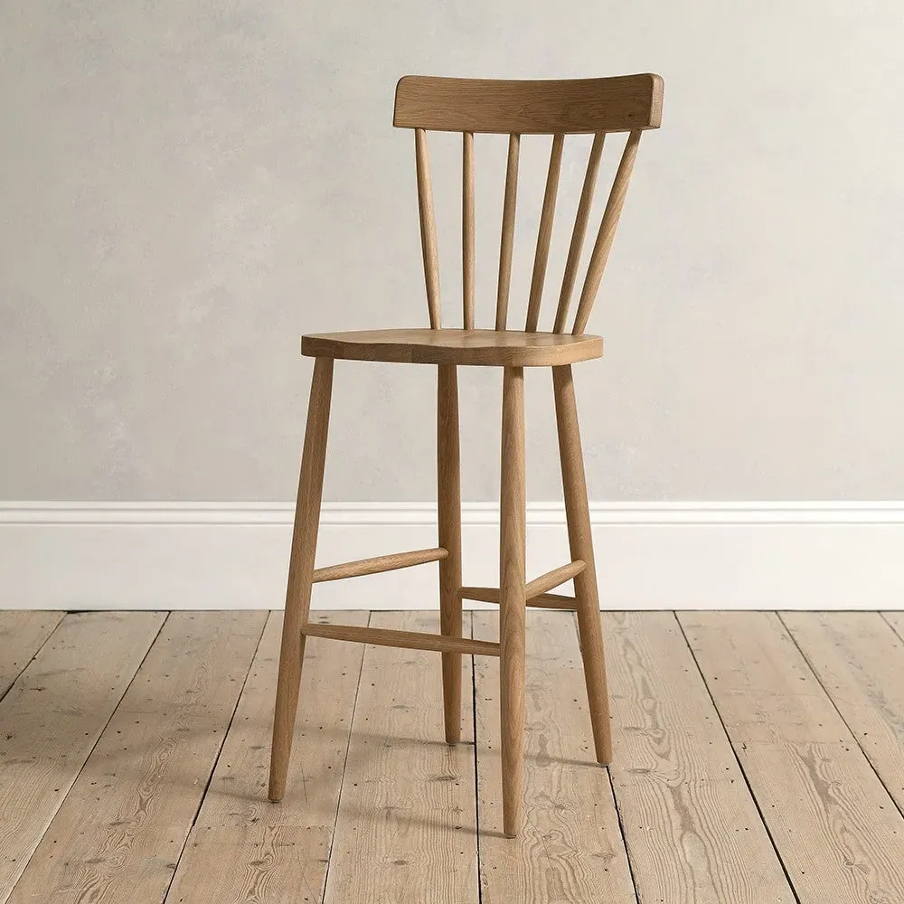 Elkstone Mellow Oak Spindleback Bar Stool