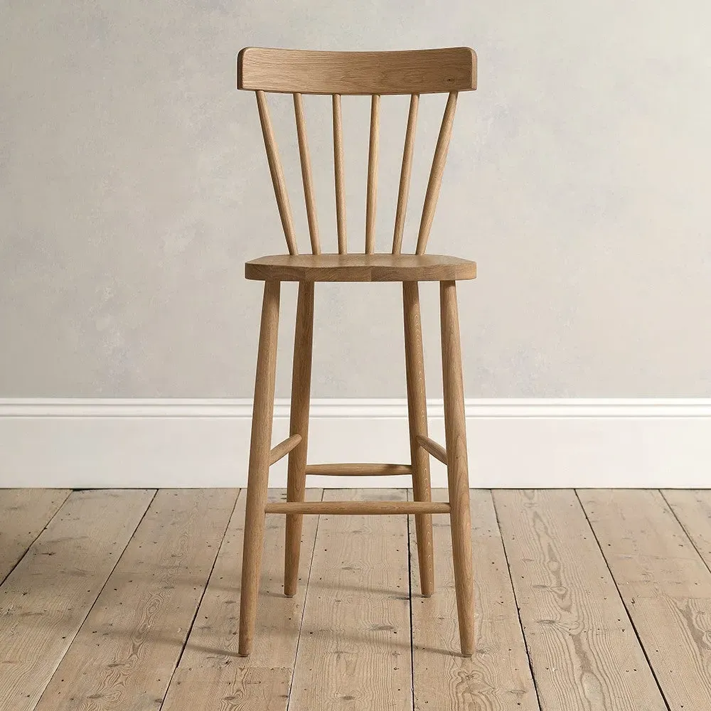 Elkstone Mellow Oak Spindleback Bar Stool