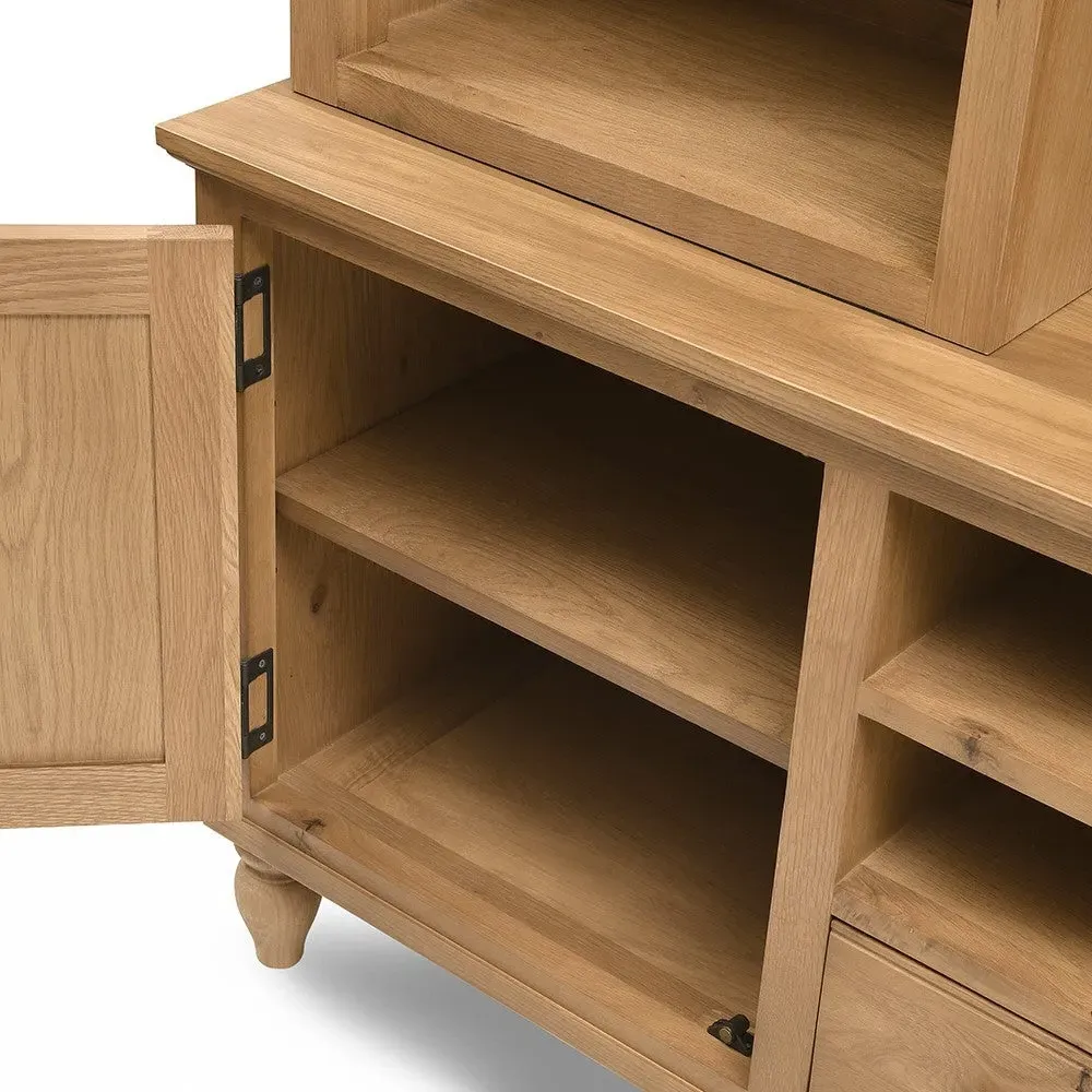 Elkstone TV and Media Storage Unit - Mellow Oak by The Cotswold Company, image 9