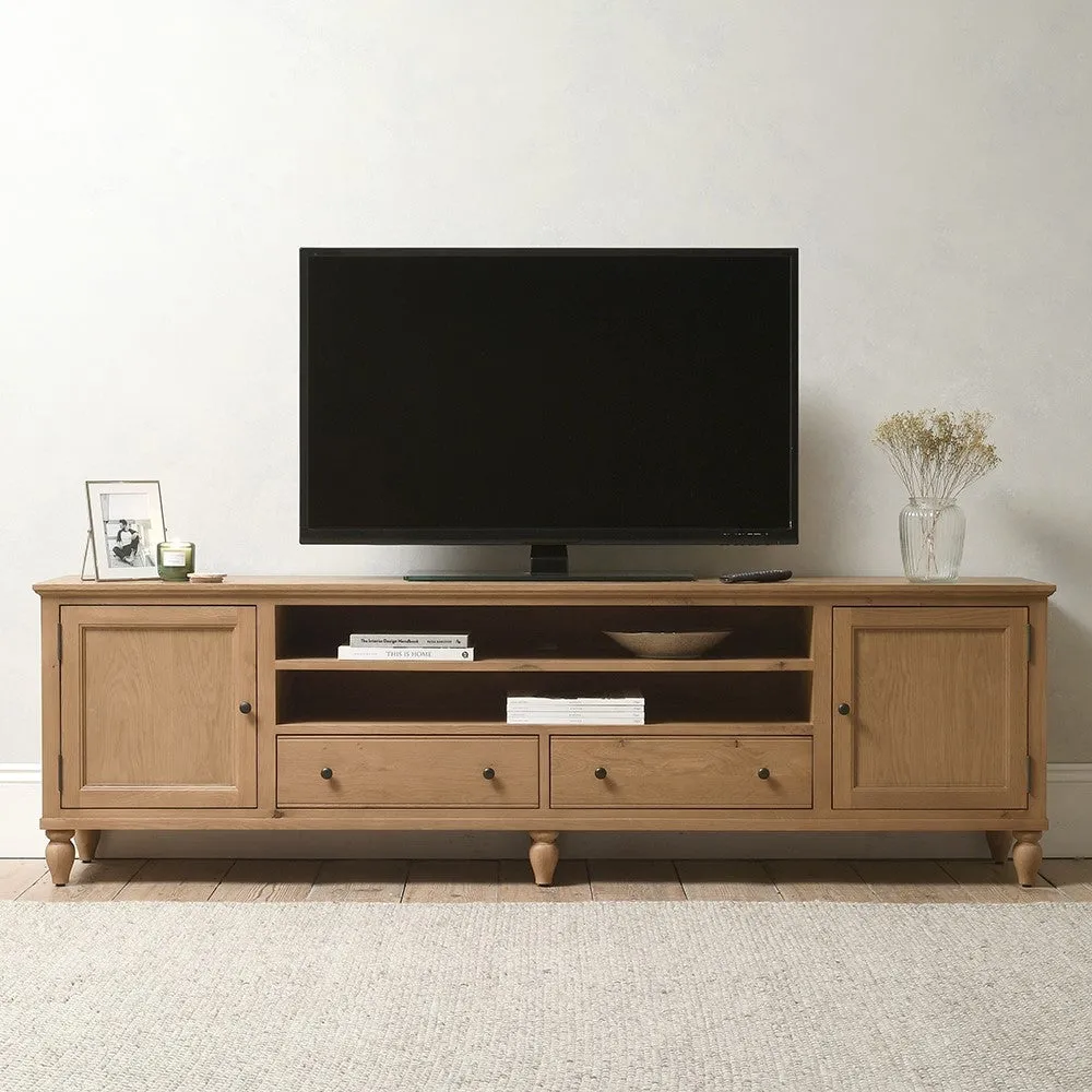 Elkstone XXL TV Stand with Storage - Oak