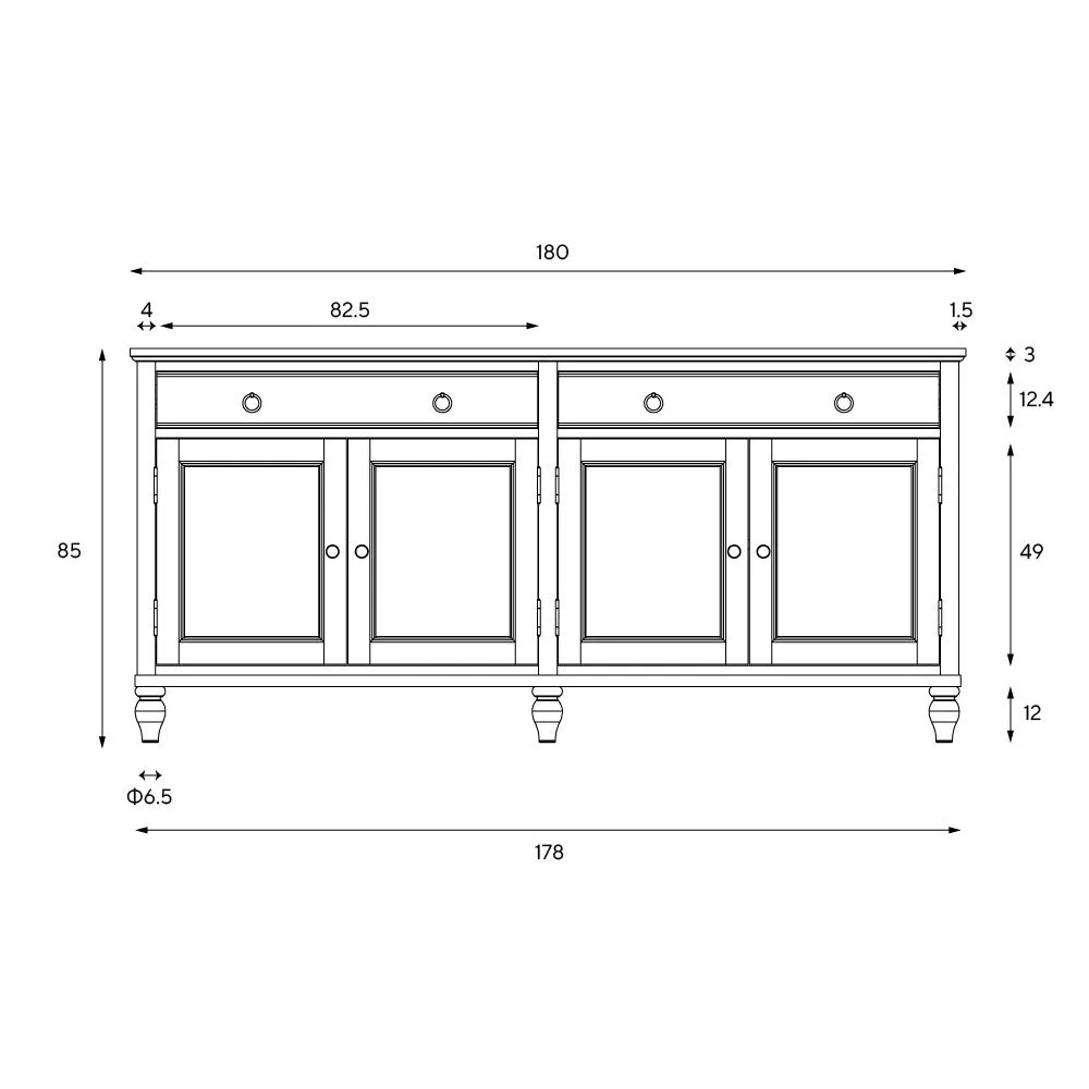 Extra Large Sideboard - Oak
