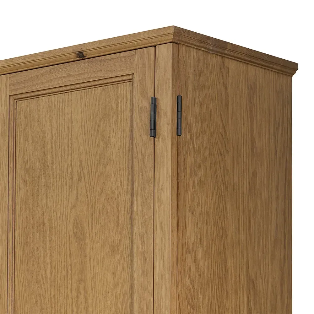 Hidden TV Unit with Storage - Oak