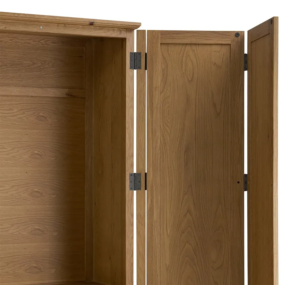 Hidden TV Unit with Storage - Oak