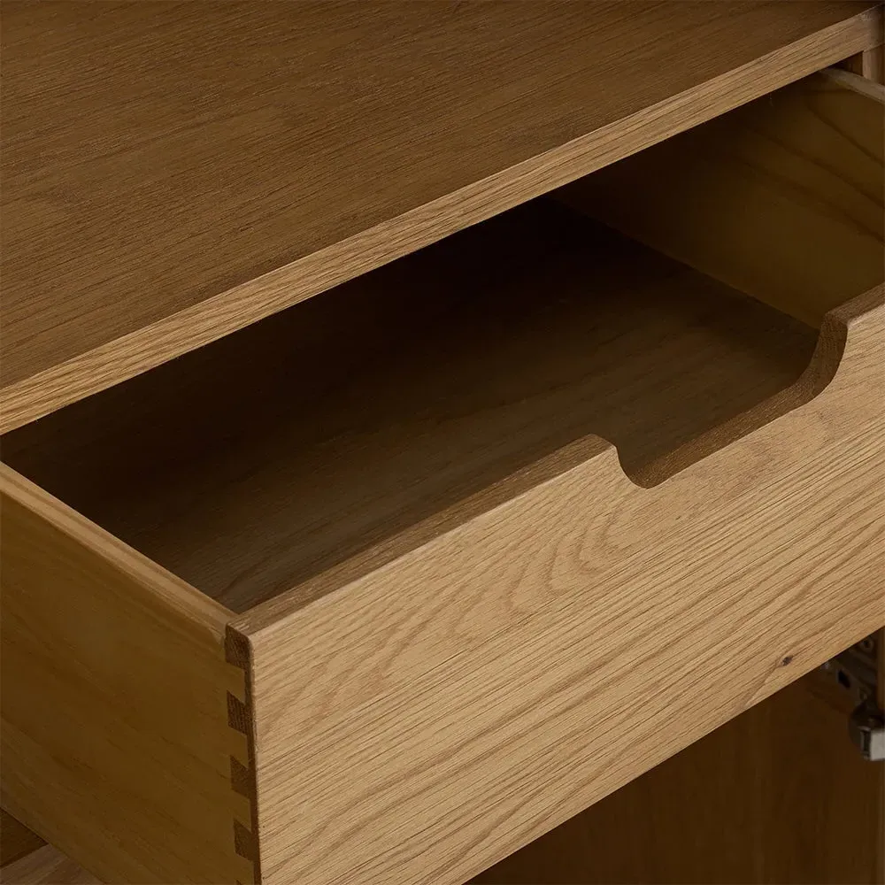 Hidden TV Unit with Storage - Oak