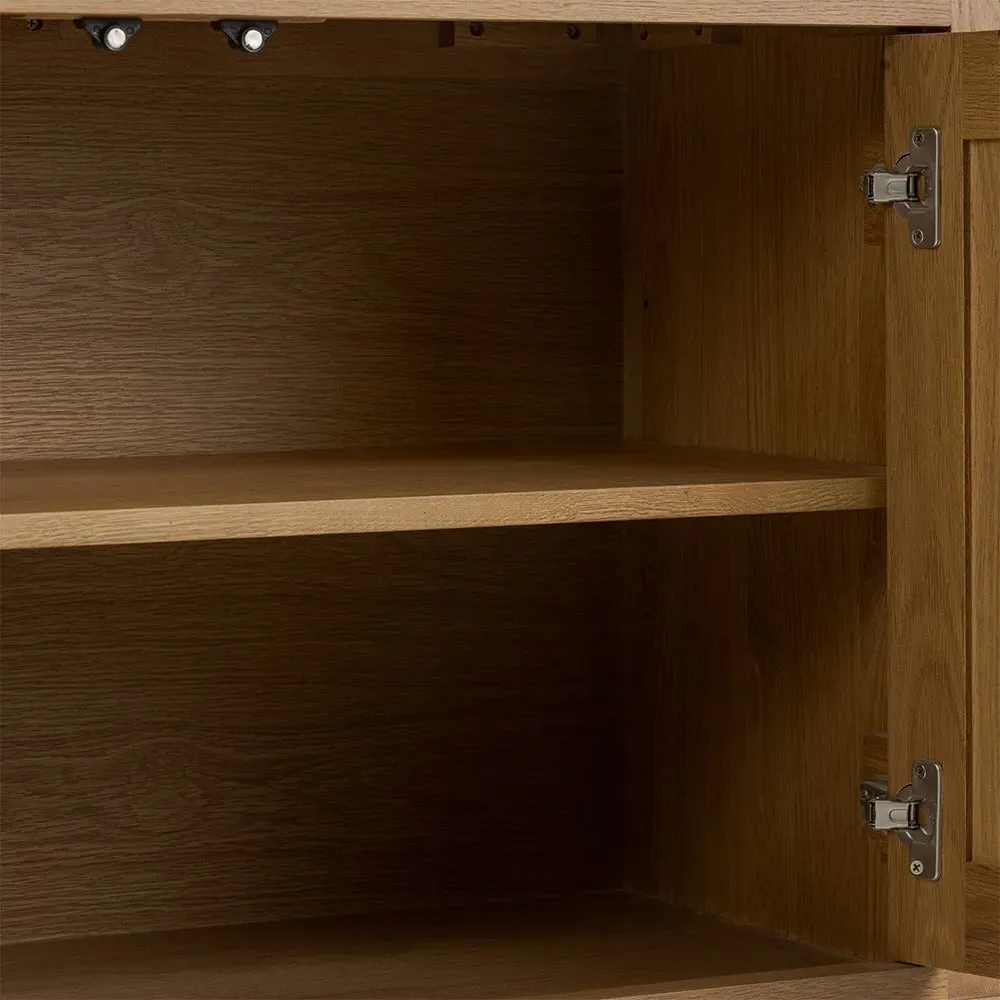 Hidden TV Unit with Storage - Oak