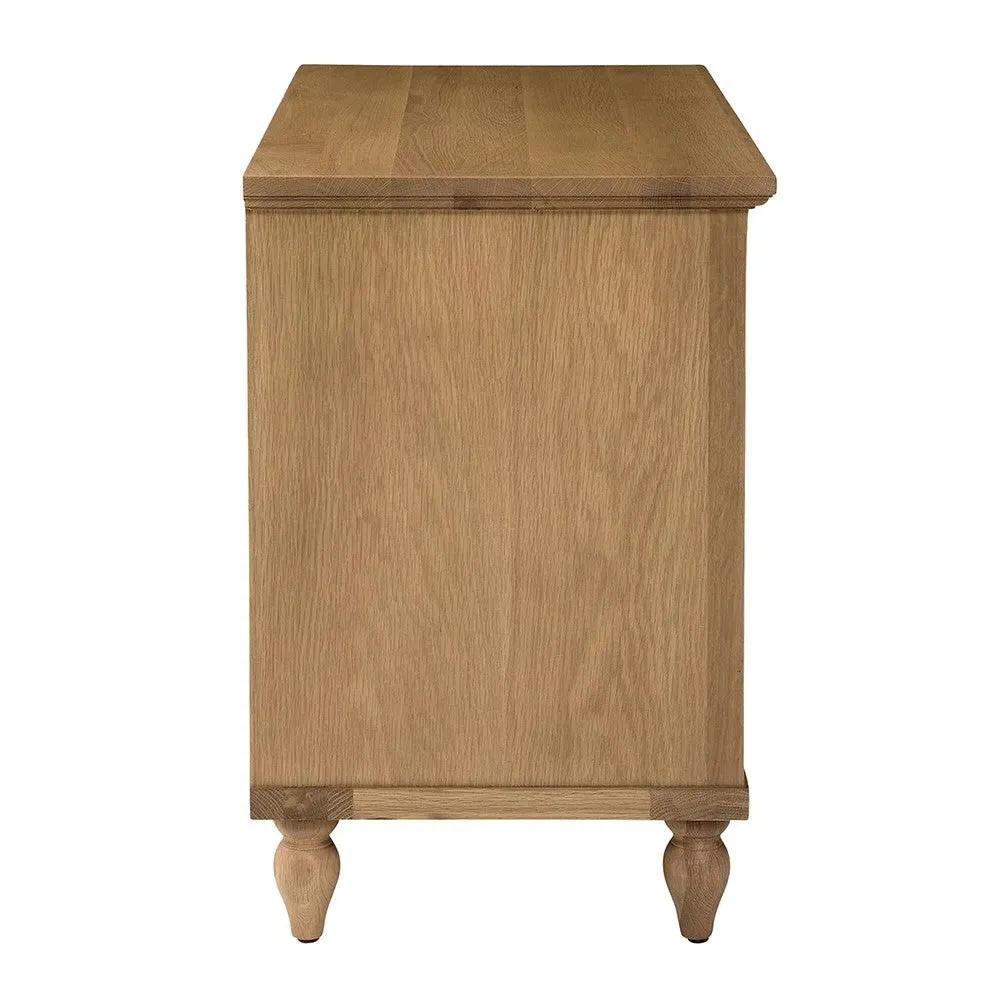 Large 3 Drawer Bedside Table - Brown, Oak
