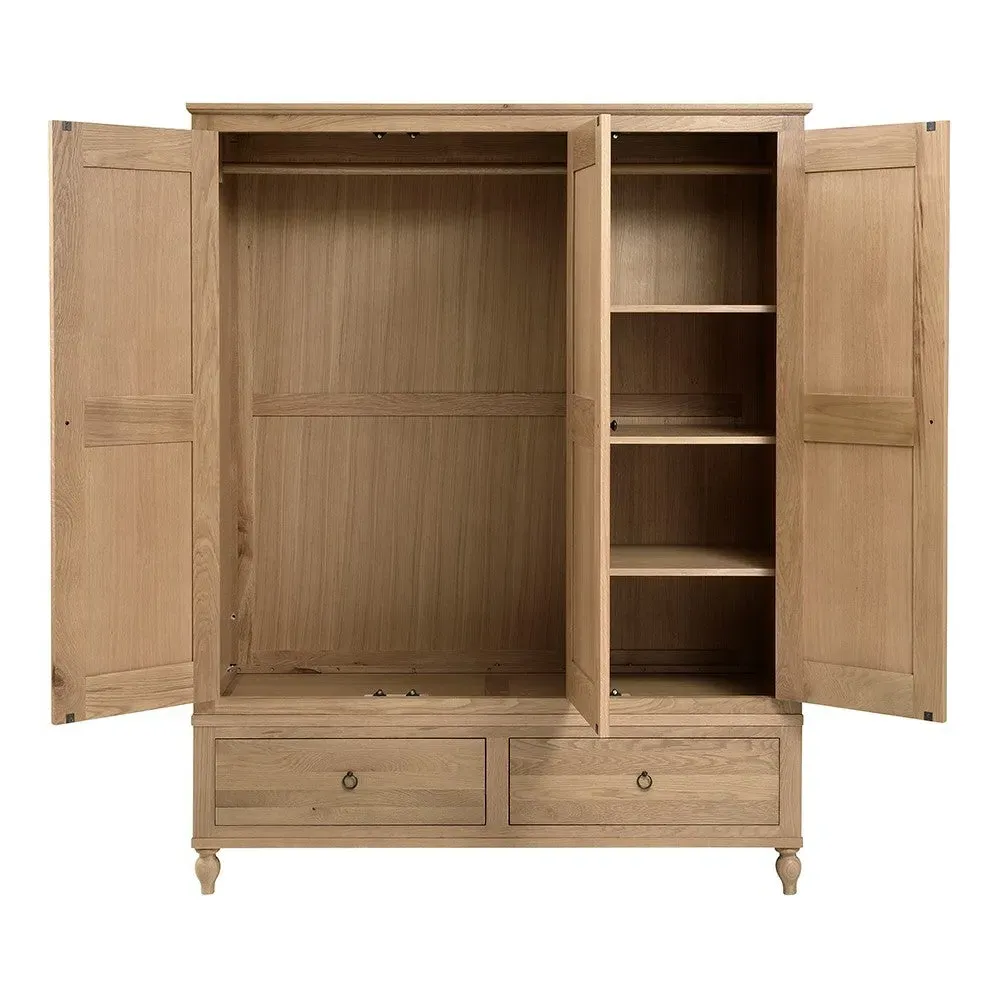 Triple Wardrobe - Oak