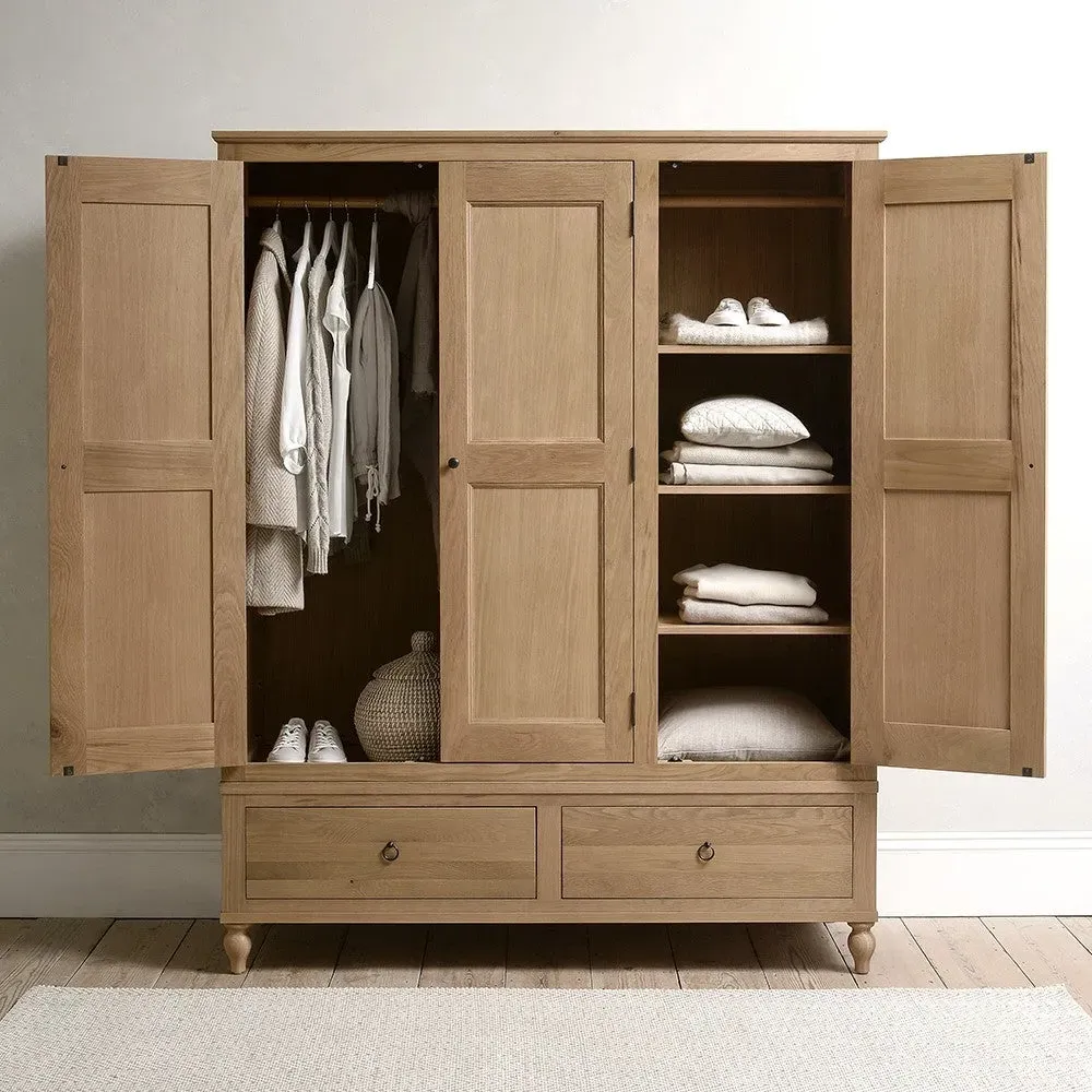Triple Wardrobe - Oak image