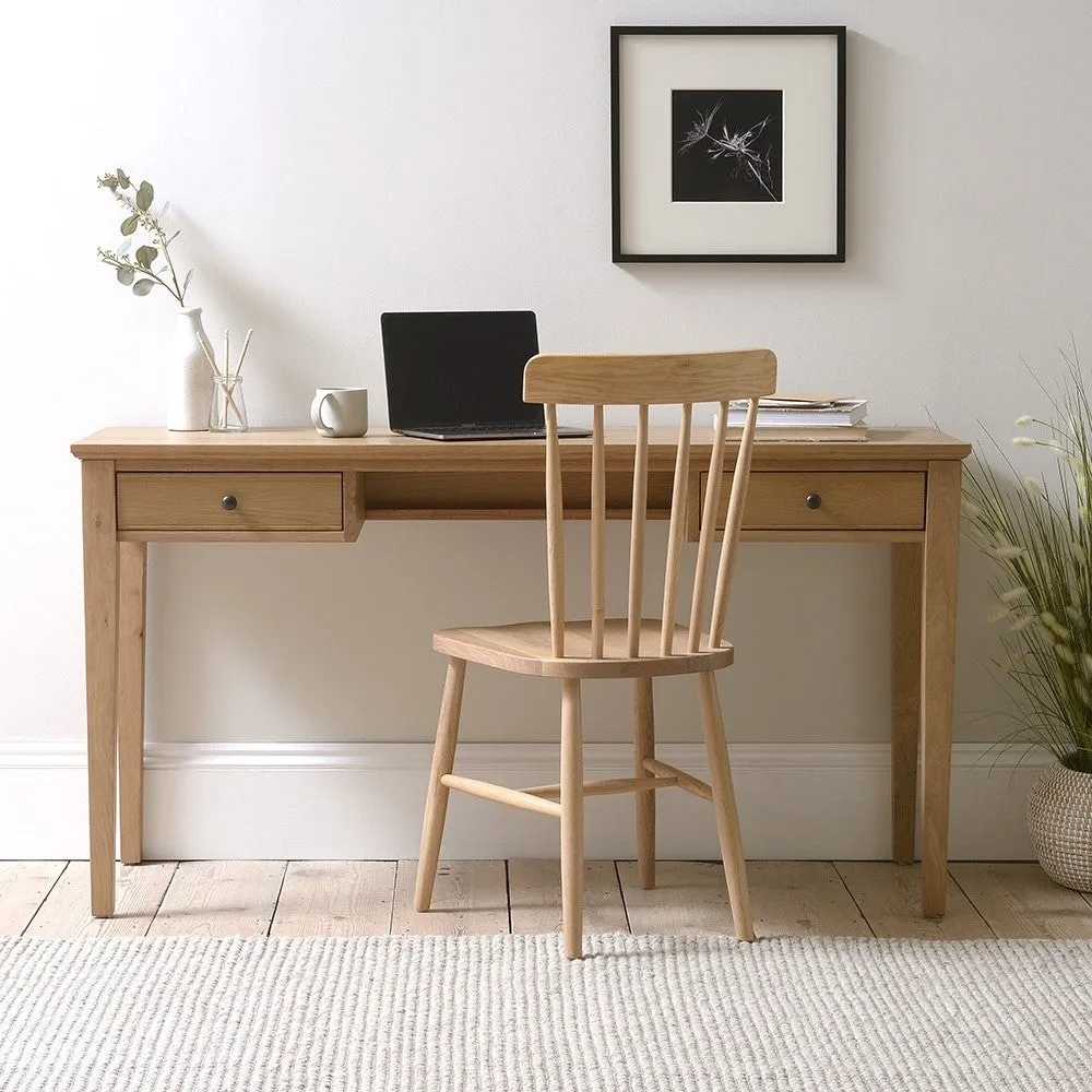Writing Desk with Drawers - Mellow Oak