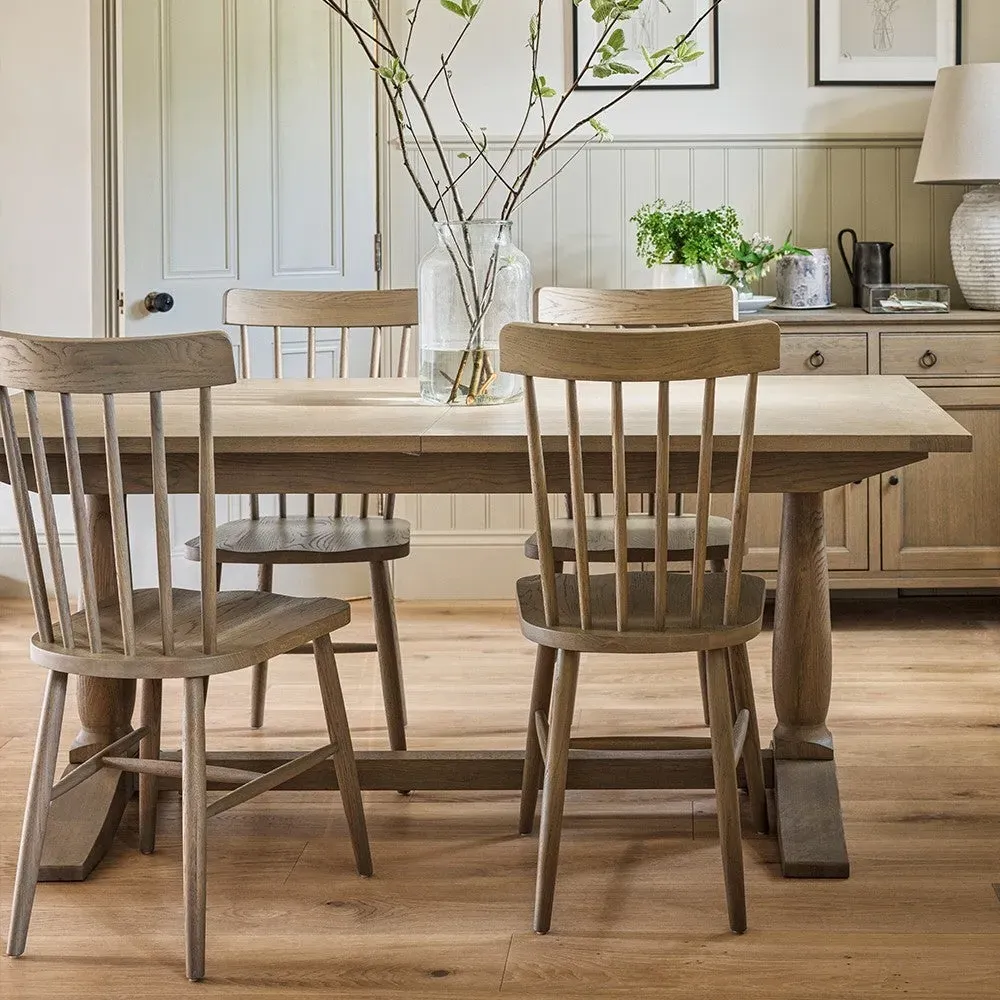 Elkstone 6-8 Seater Extending Dining Table - Smoked Oak