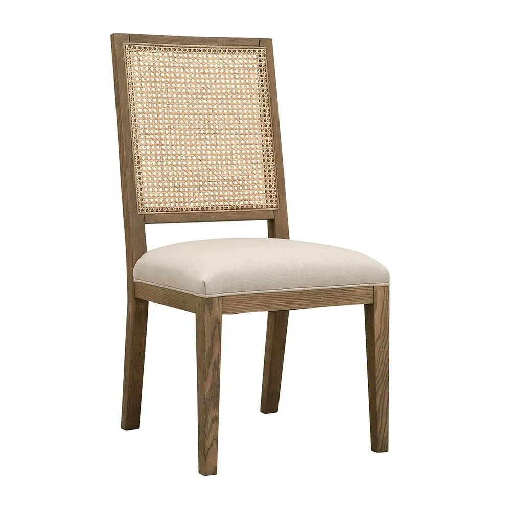 Elkstone Rattan Back Dining Chair - Smoked Oak