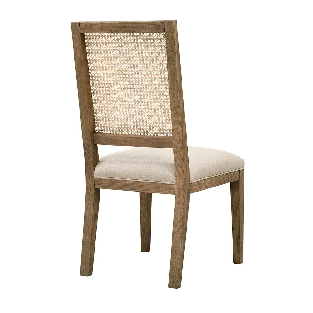 Elkstone Rattan Back Dining Chair - Smoked Oak
