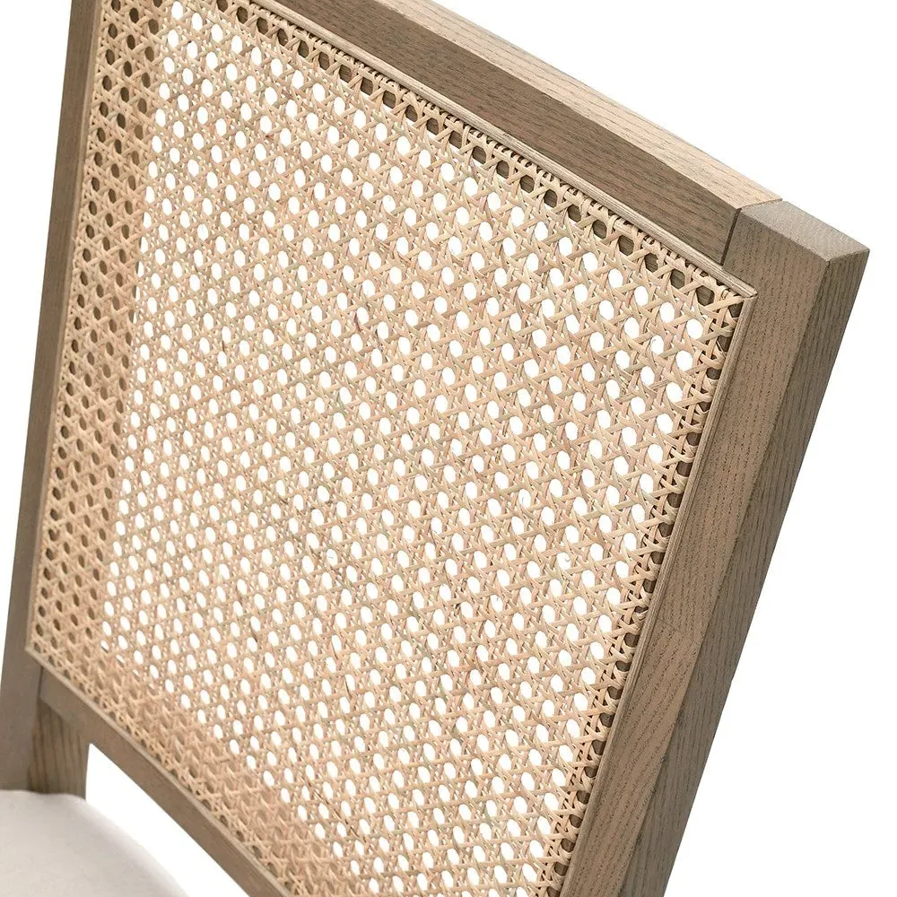 Elkstone Rattan Back Dining Chair - Smoked Oak