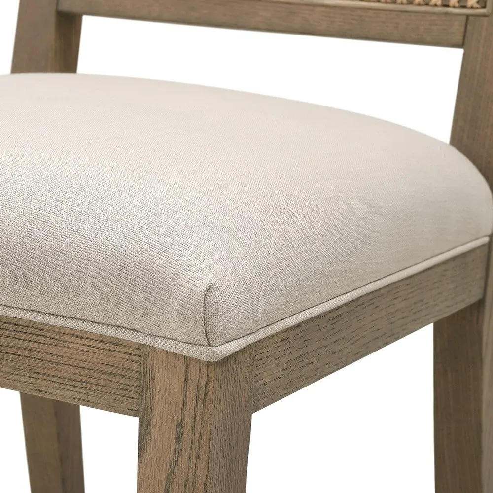 Elkstone Rattan Back Dining Chair - Smoked Oak