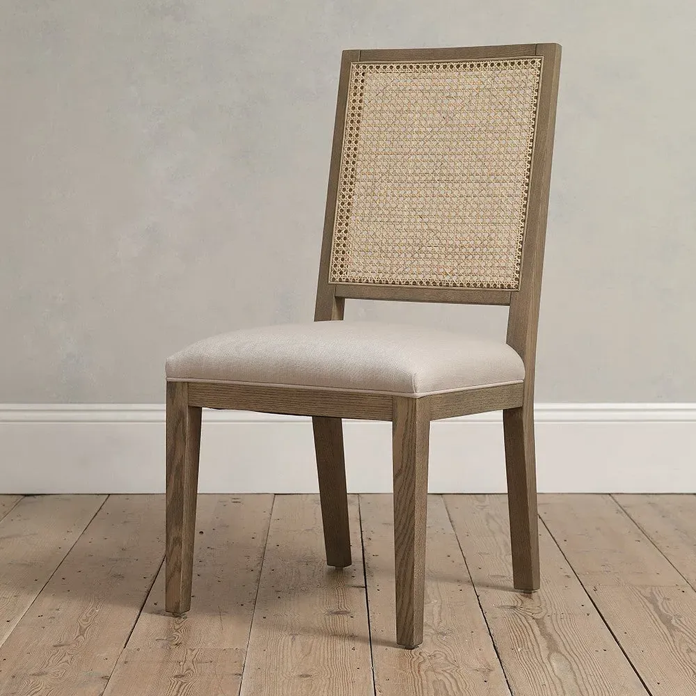 Elkstone Rattan Back Dining Chair - Smoked Oak