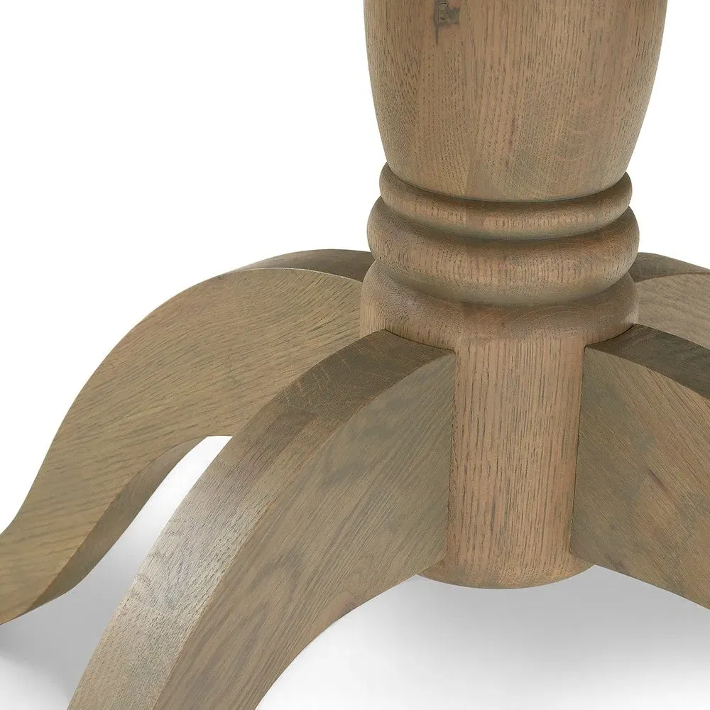 Elkstone Round Extending Dining Table - Smoked Oak