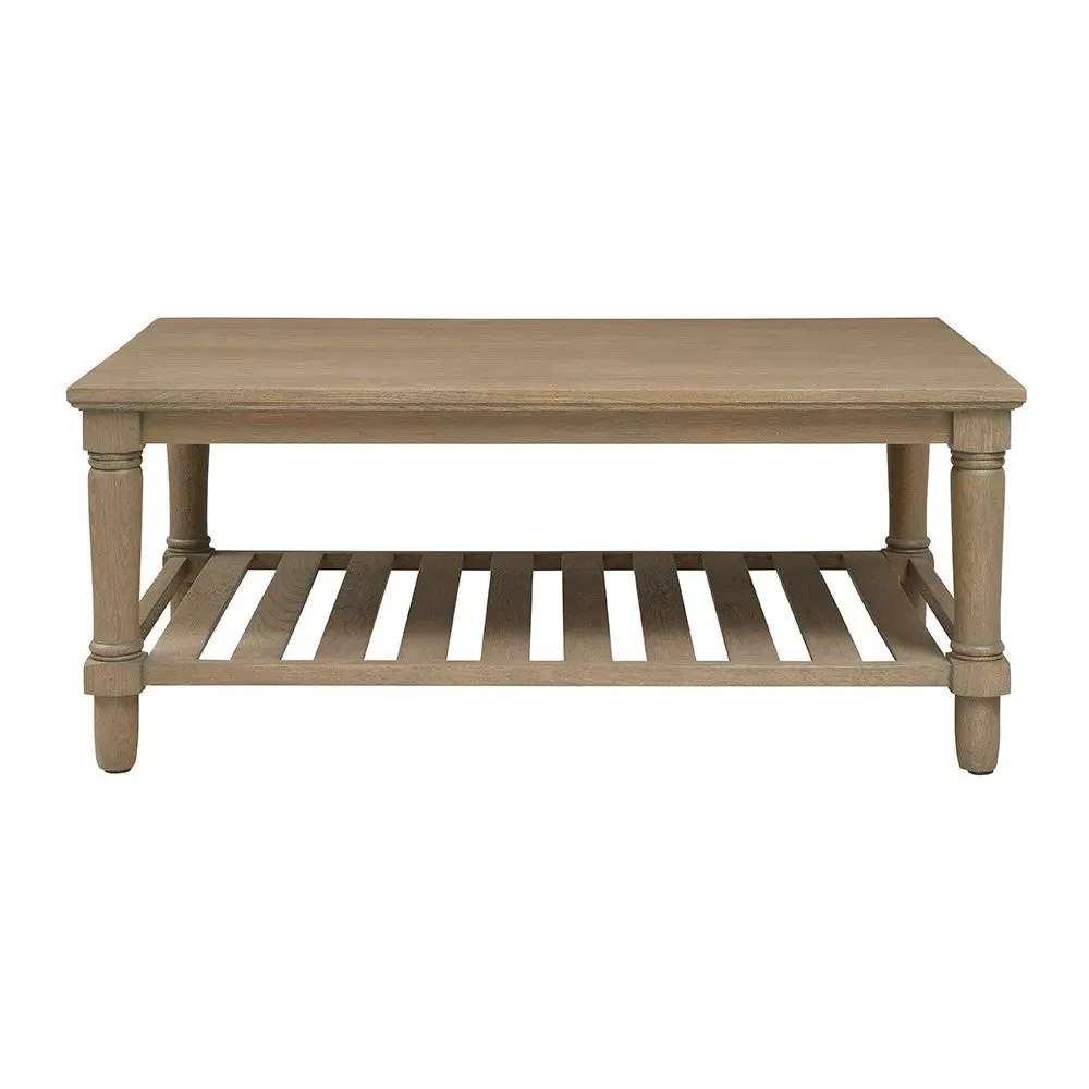 Elkstone Smoked Oak Coffee Table with Storage - Oak