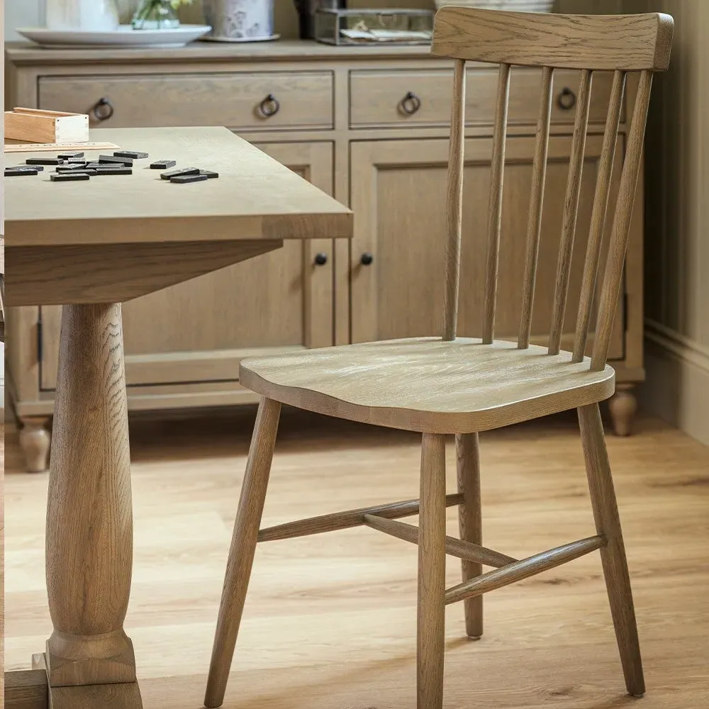 Spindleback Dining Chair - Smoked Oak