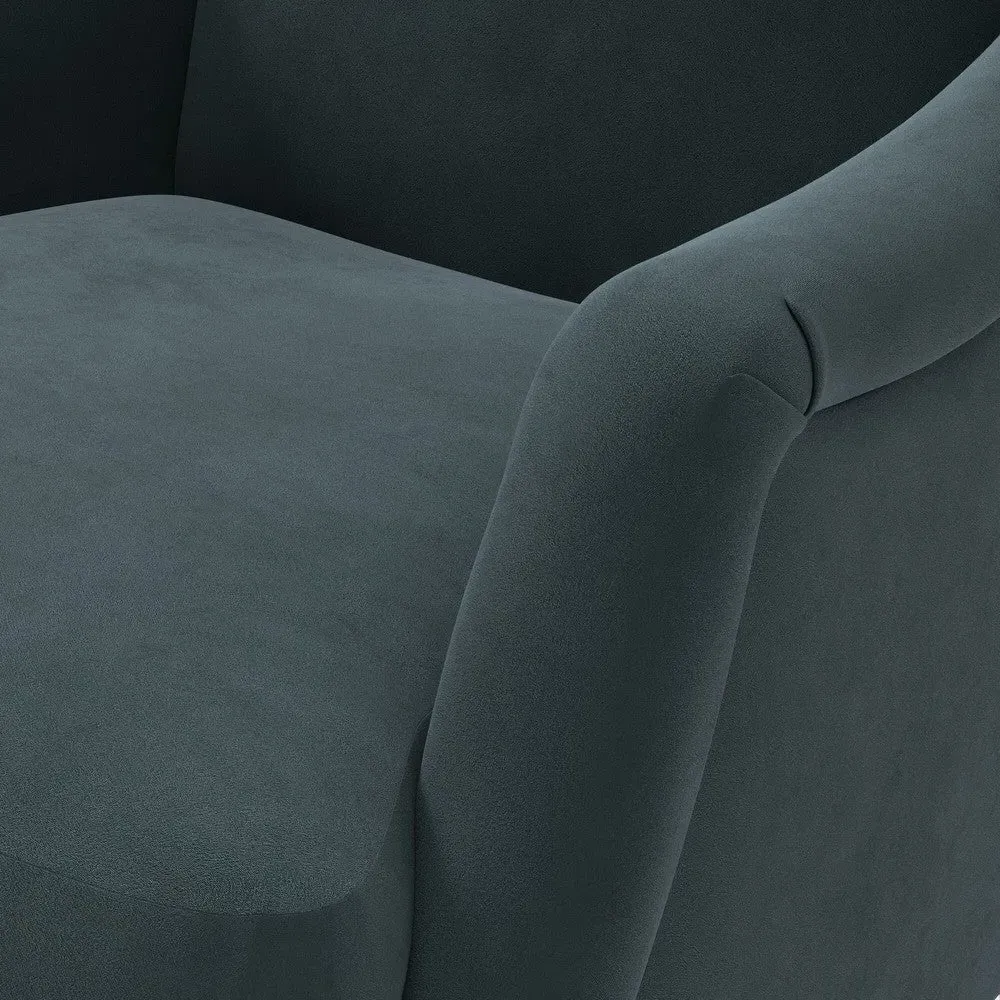 Armchair - Blue, Matt Velvet
