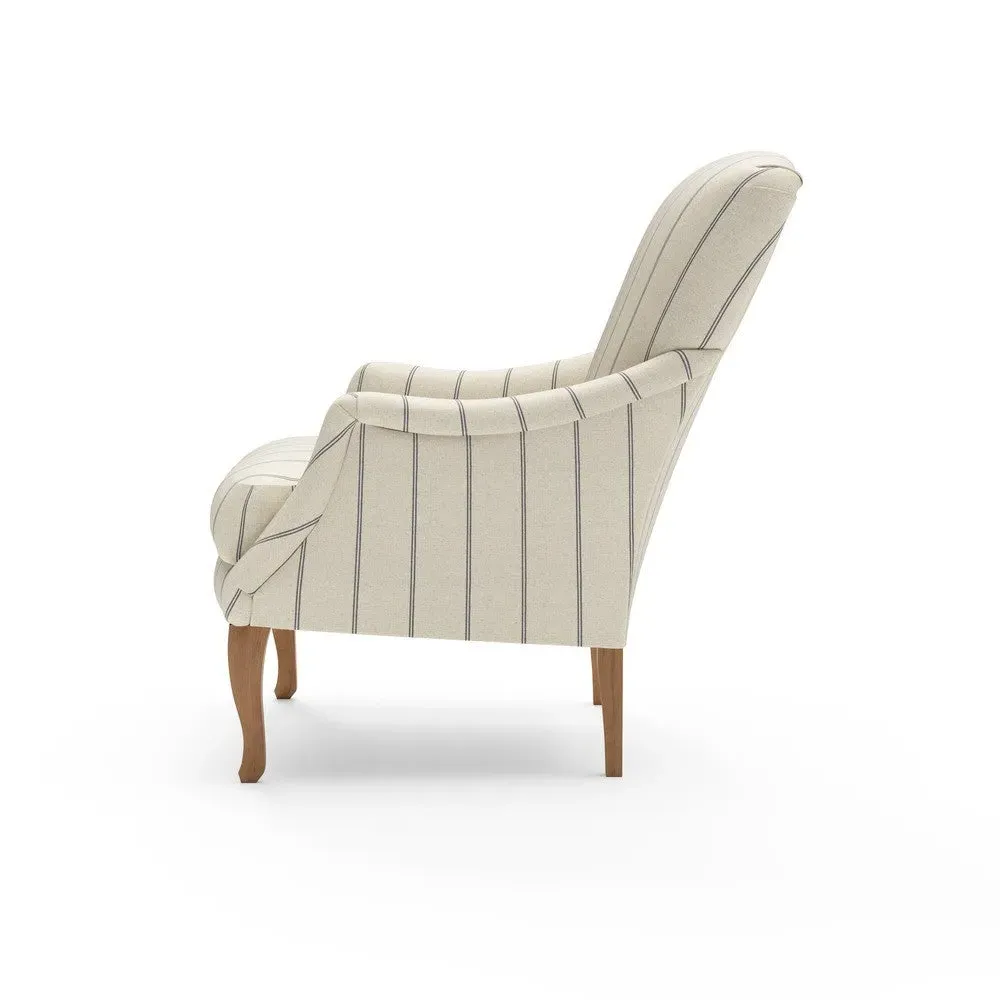 Armchair - Charcoal, Compton Stripe