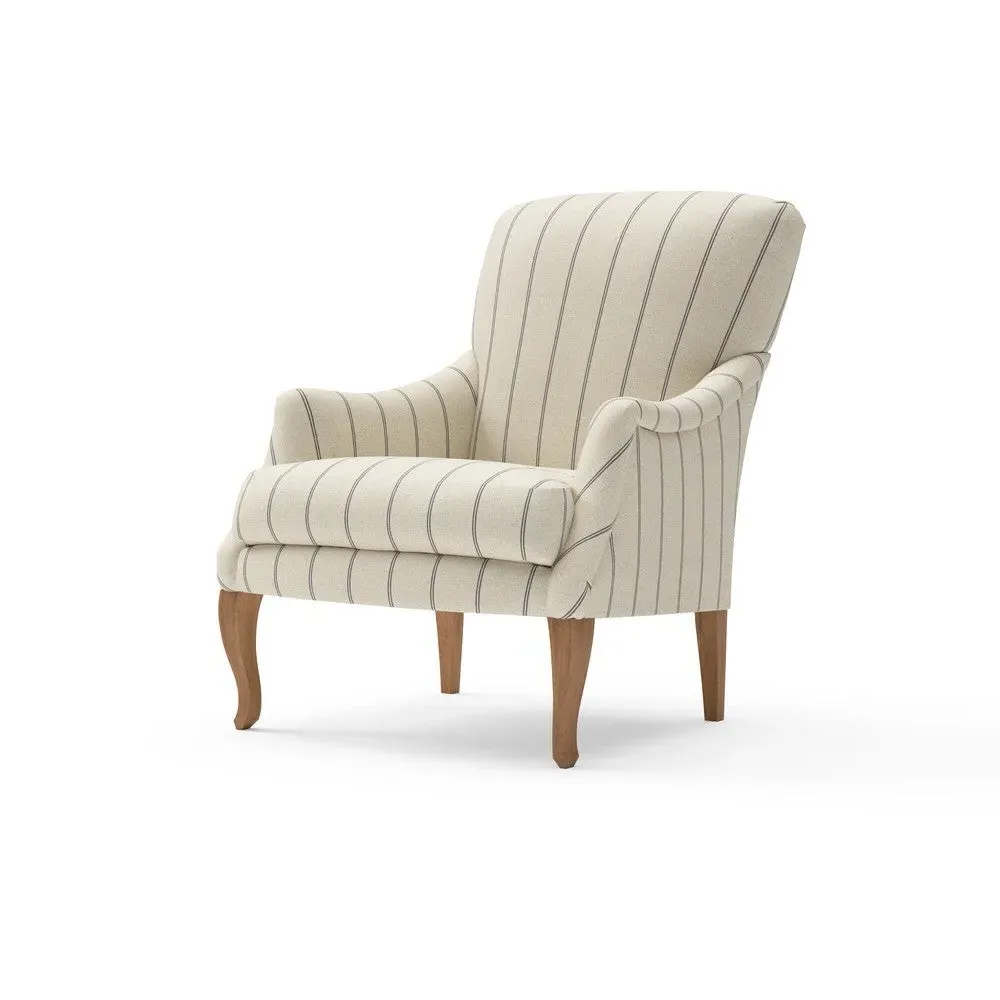 Armchair - Charcoal, Compton Stripe