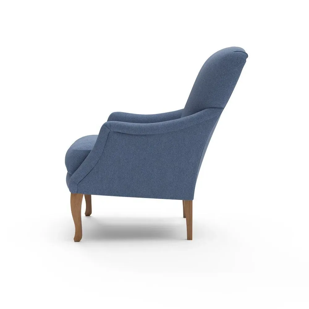 Armchair - Dark Blue, Chunky Cotton