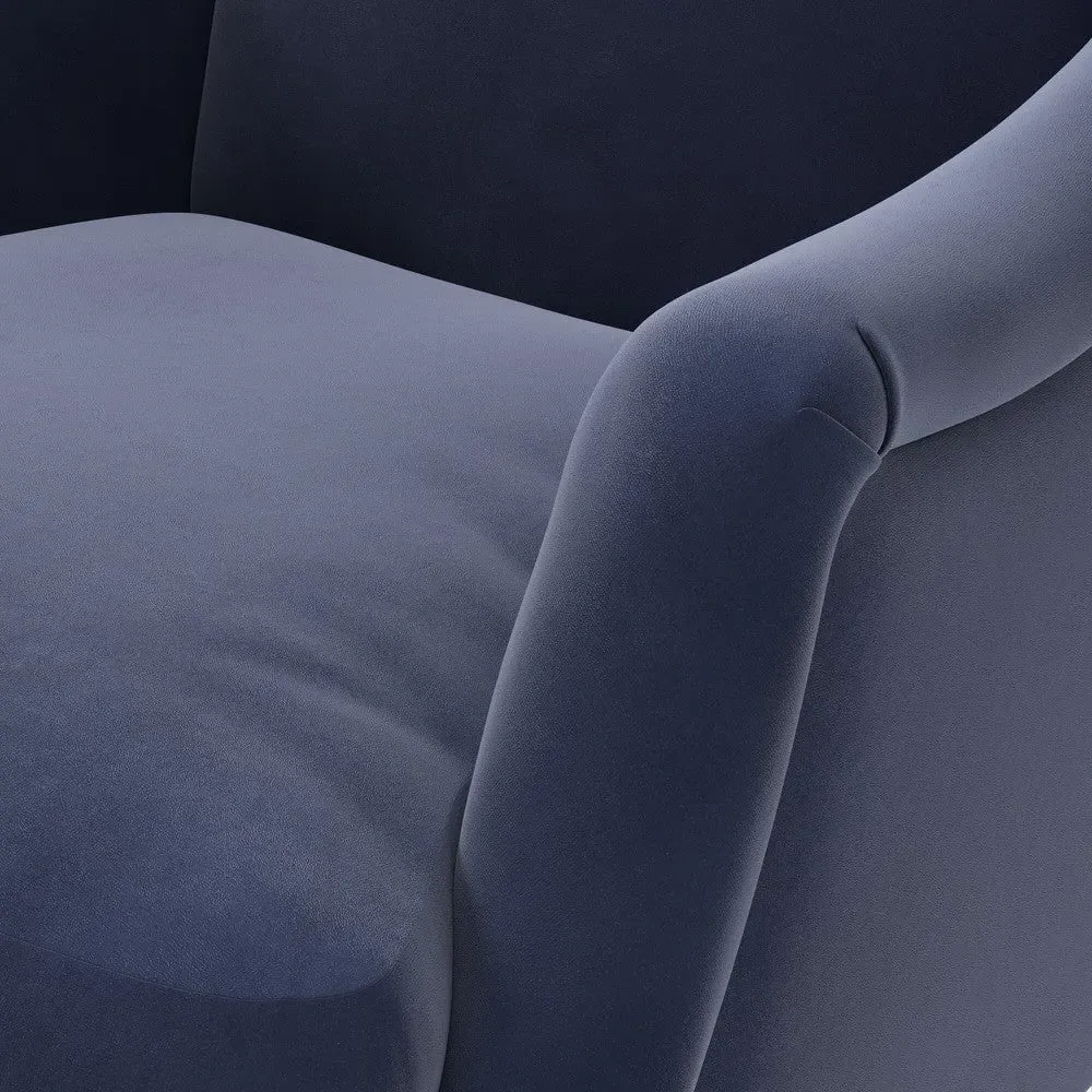 Armchair - Deep Blue, Matt Velvet