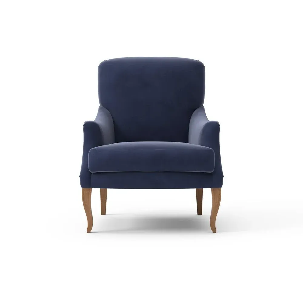 Armchair - Deep Blue, Matt Velvet image