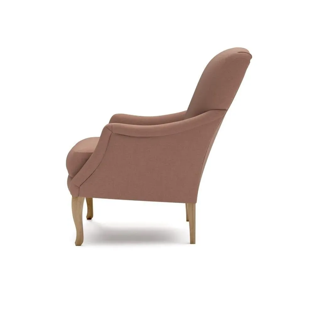 Armchair - Dusky Blush, House Linen Mix