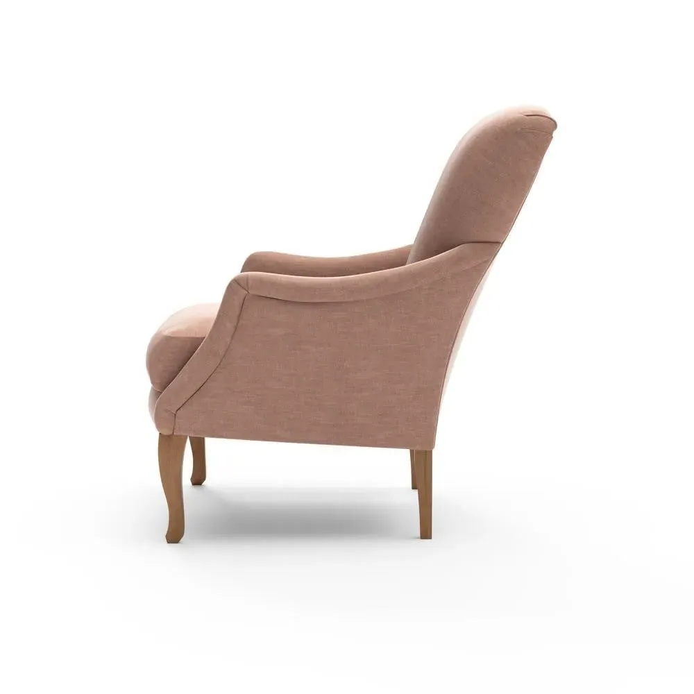 Armchair - Dusky Rose, Eco Chenille