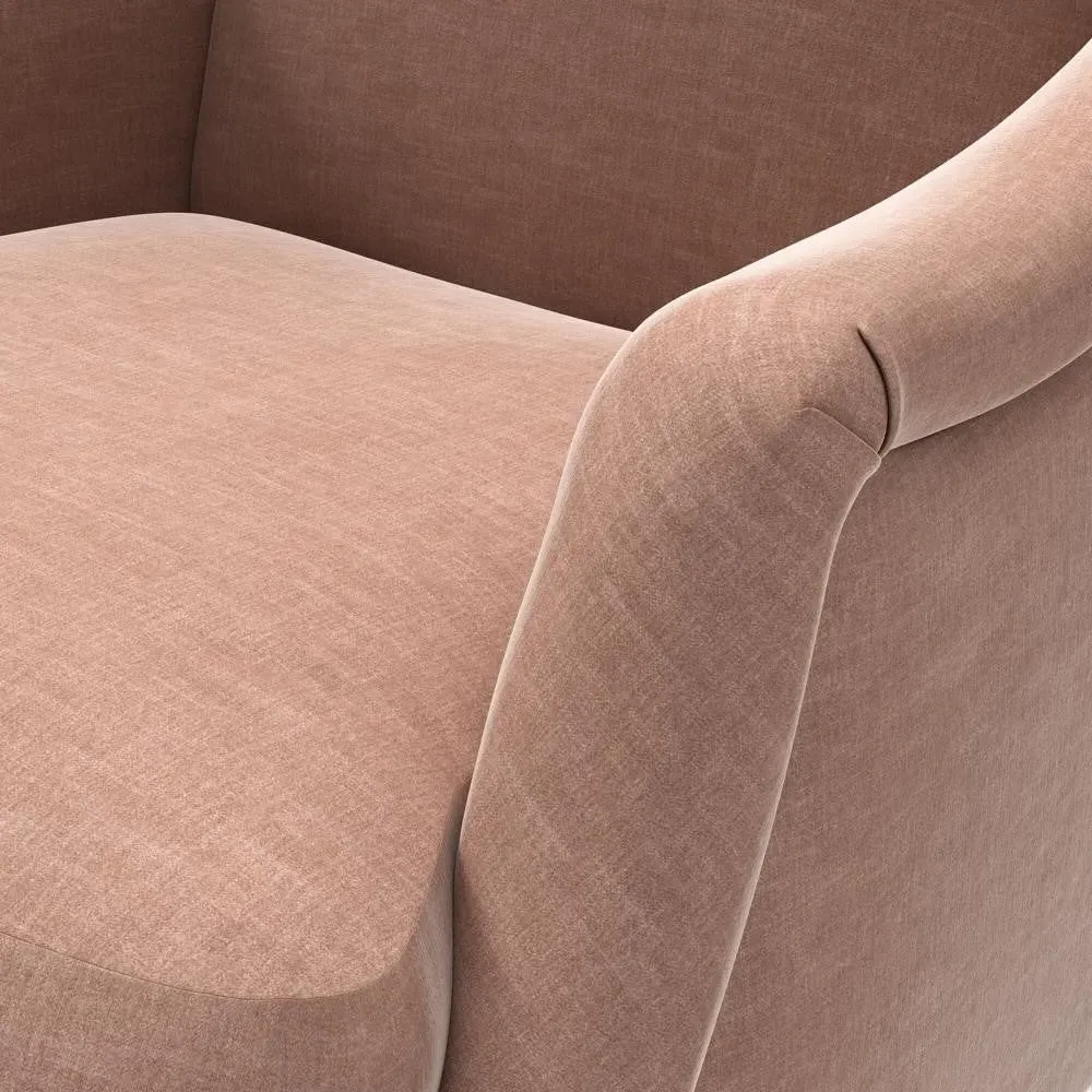 Armchair - Dusky Rose, Eco Chenille