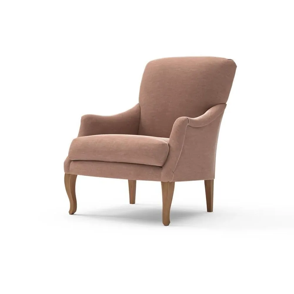 Armchair - Dusky Rose, Eco Chenille