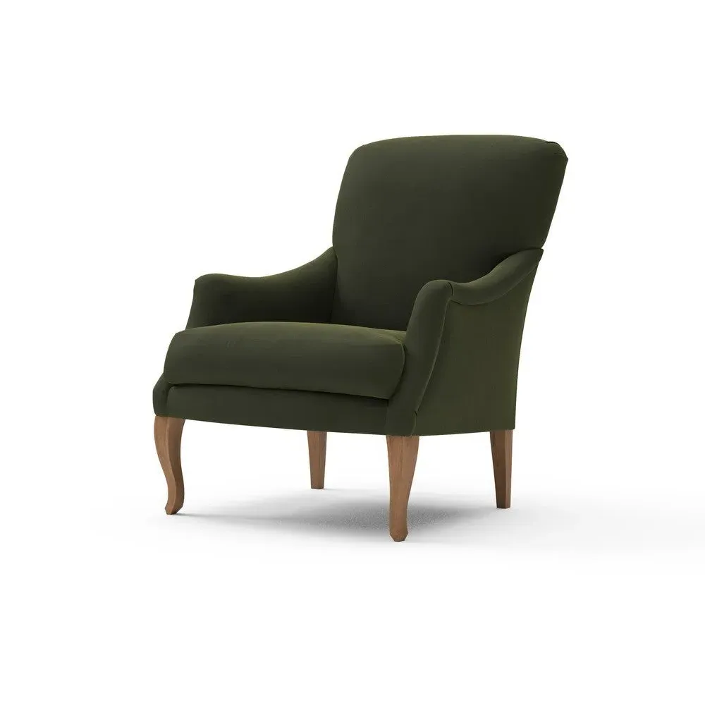 Armchair - Forest Green, Matt Velvet