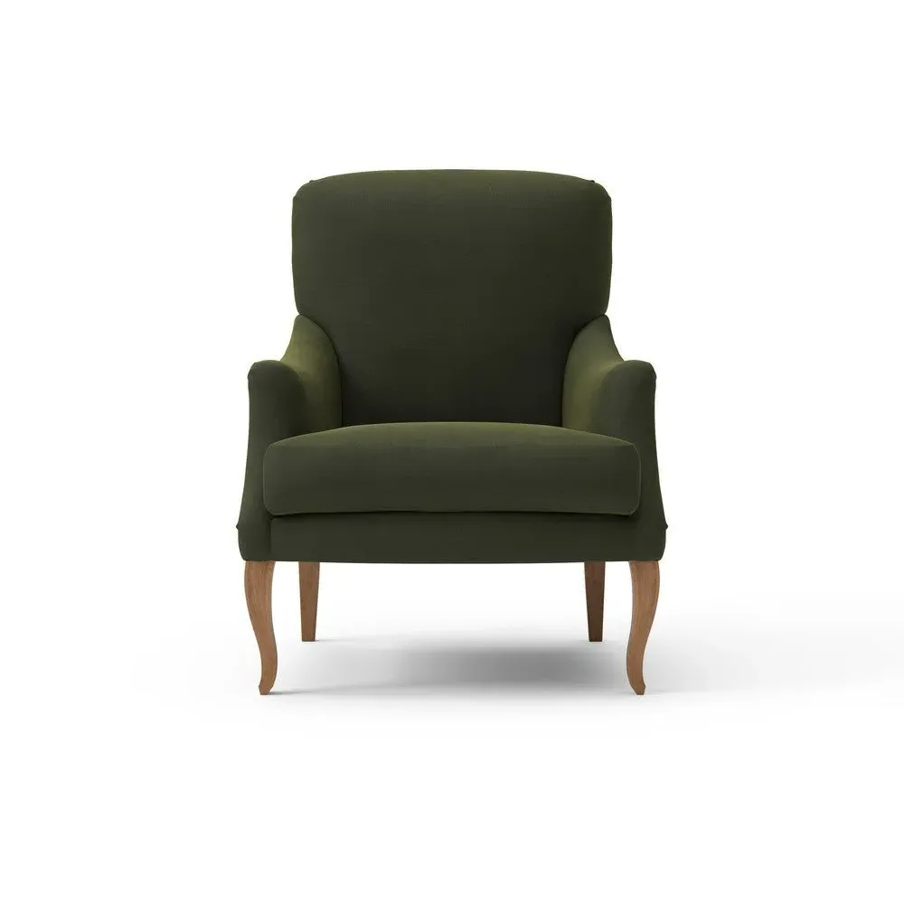 Armchair - Forest Green, Matt Velvet