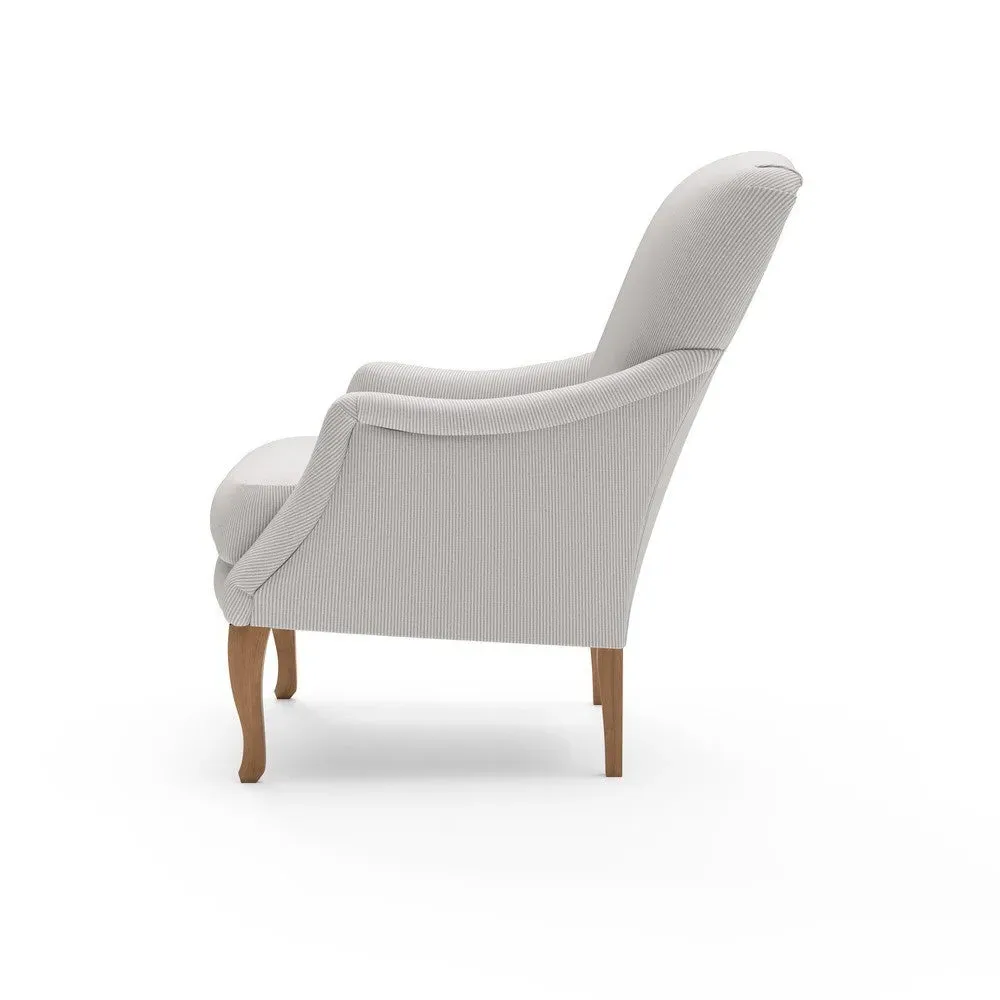 Armchair - Grey, Broadway Stripe