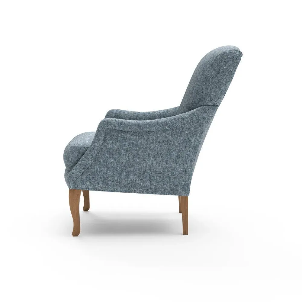 Armchair - Mid Blue, Aquaclean Oxford