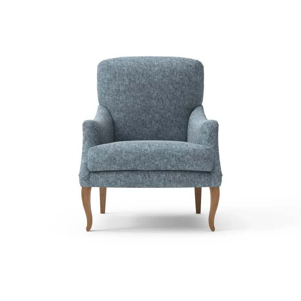 Armchair - Mid Blue, Aquaclean Oxford