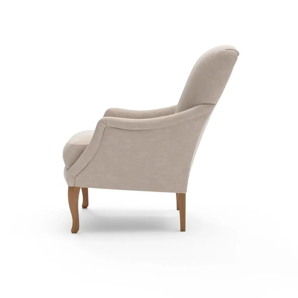 Armchair - Natural, Eco Chenille