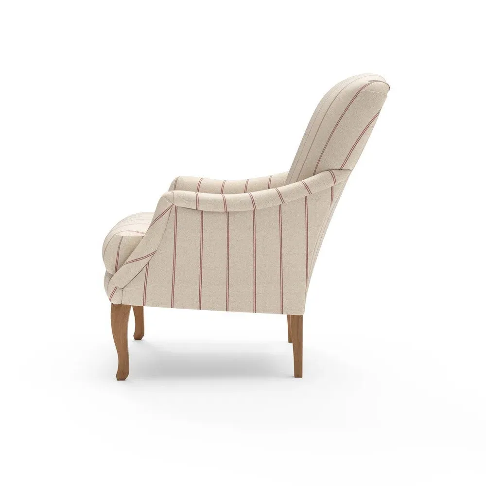 Armchair - Raspberry, Compton Stripe