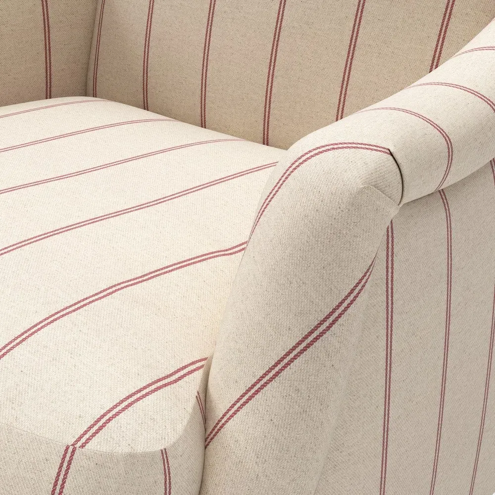Armchair - Raspberry, Compton Stripe