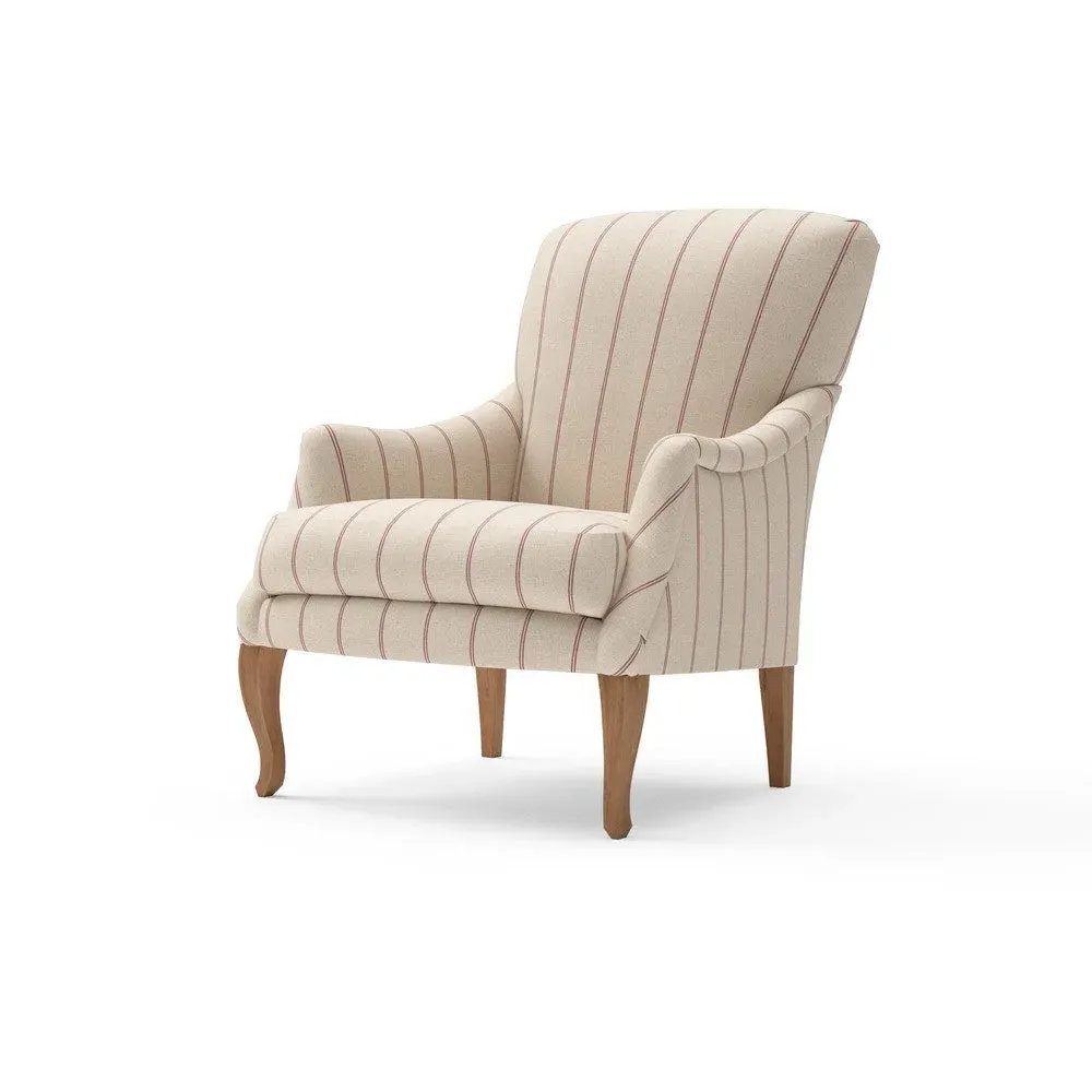 Armchair - Raspberry, Compton Stripe