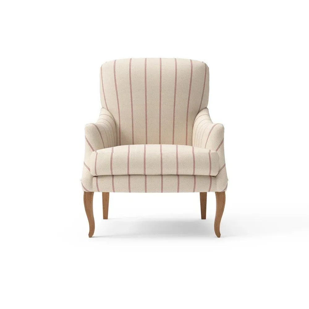 Armchair - Raspberry, Compton Stripe