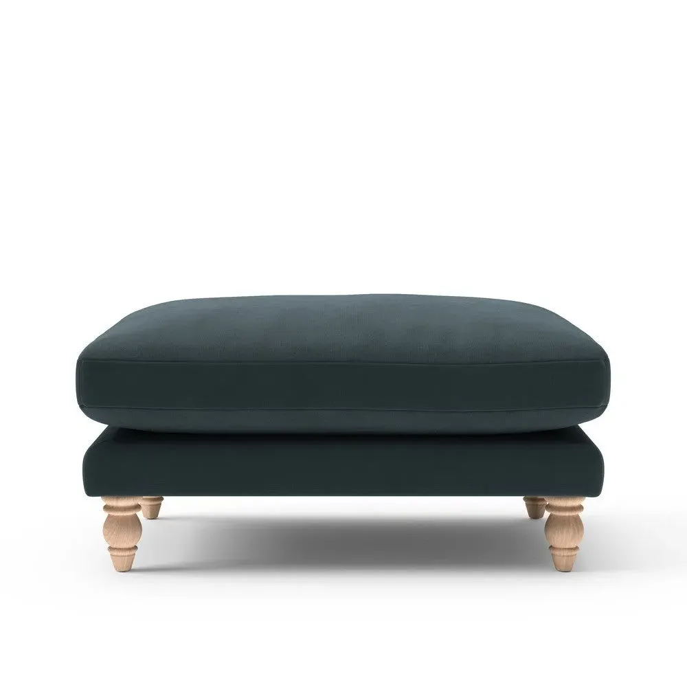Foot Stool - Blue, Matt Velvet image