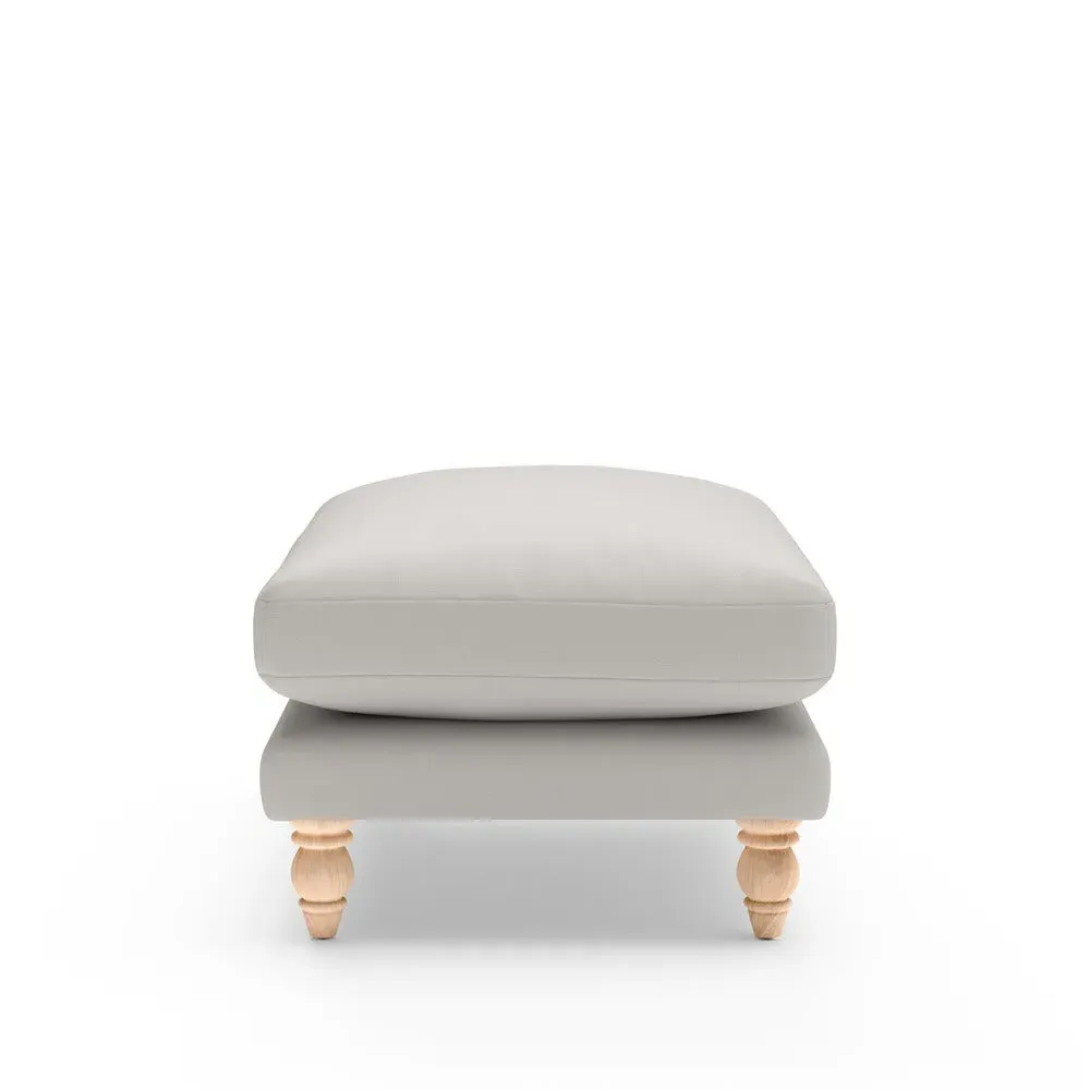 Foot Stool - Dove Grey, House Linen Mix