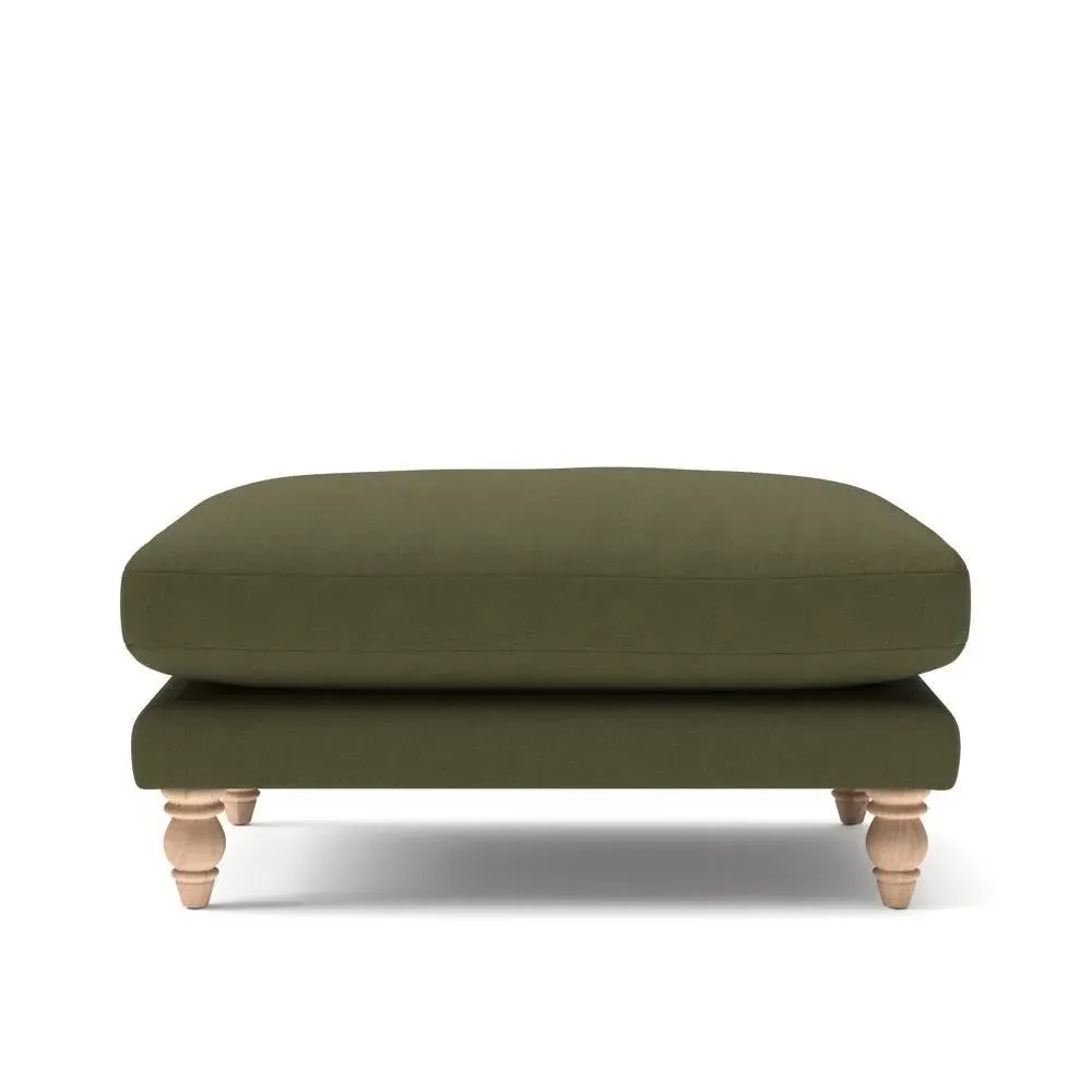 Foot Stool - Forest Green, House Linen Mix image