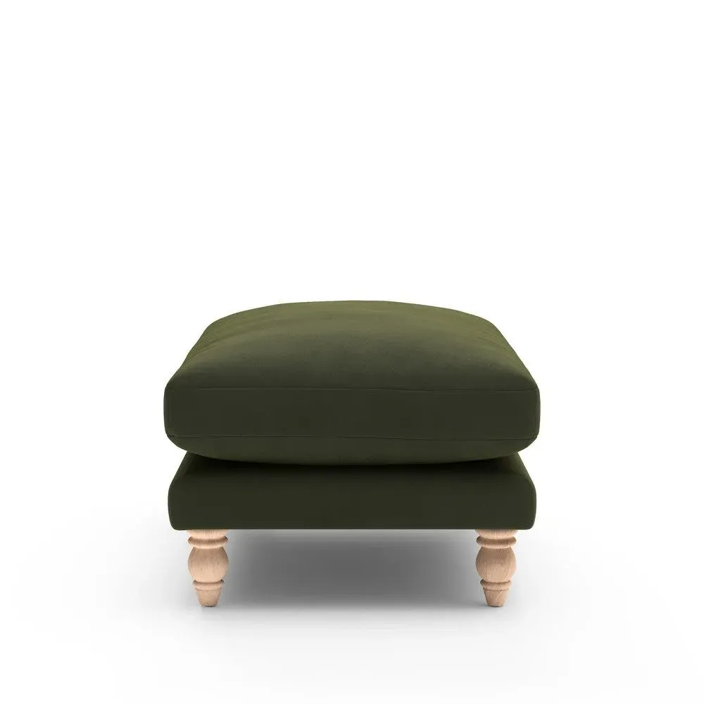 Foot Stool - Forest Green, Matt Velvet
